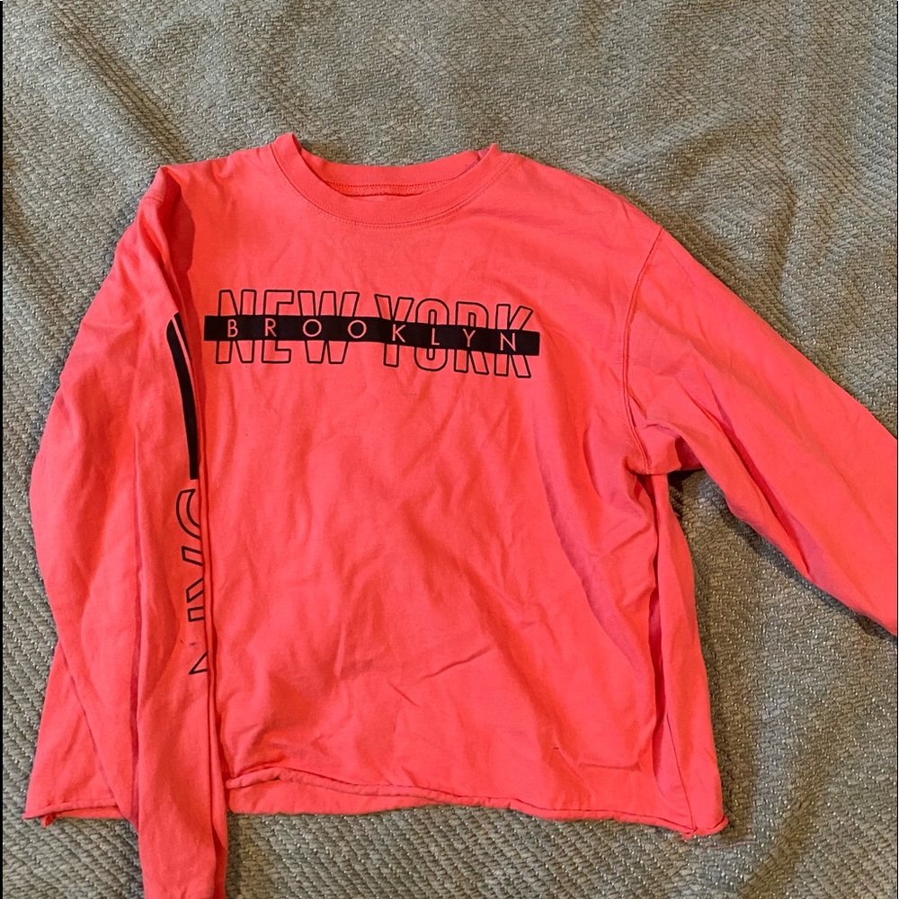 Pink cropped long sleeve